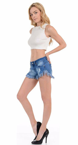Diamante PLUS SIZE Colombian Design Butt Lifter Women Denim High Waist Skinny Jeans -Light Blue- M347