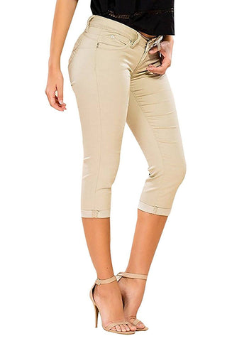 Diamante Colombian Design Butt Lifter Women High Waist Skinny Denim Jeans -Denim Ripped- S6272
