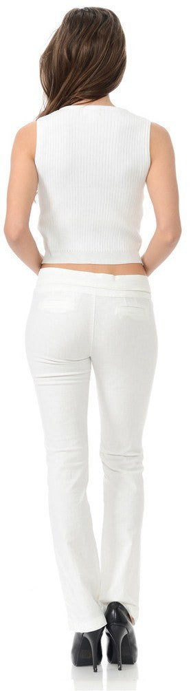 Diamante Colombian Design Butt Lifter Summer Light Pants-White