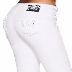 Thaxx Boutique Colombian Butt Lifter Jeans- White